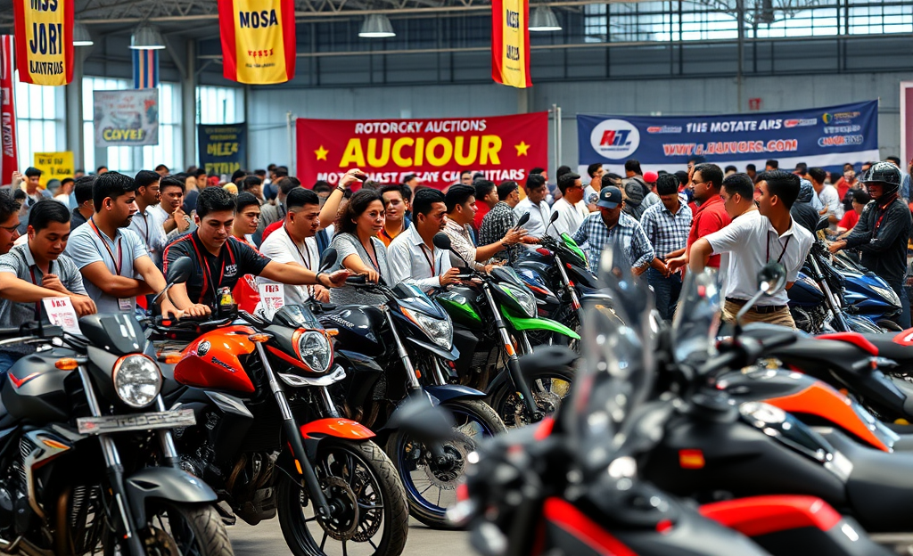 Como os Latinos Economizam em Leilões de Motos