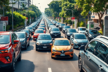 Imagem de carros automáticos disponíveis no mercado brasileiro, destacando conforto e eficiência.