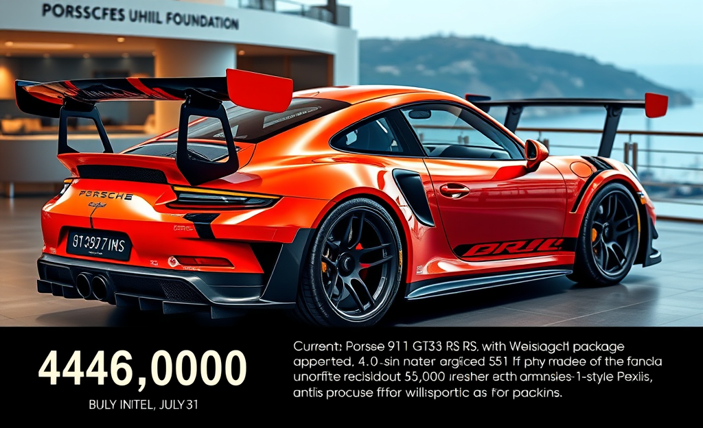 Porsche 911 GT3 RS Leiloado Com Pintura Vibrante