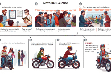 Imagem mostrando motos disponíveis em um leilão, destacando a possibilidade de compra através desse método.