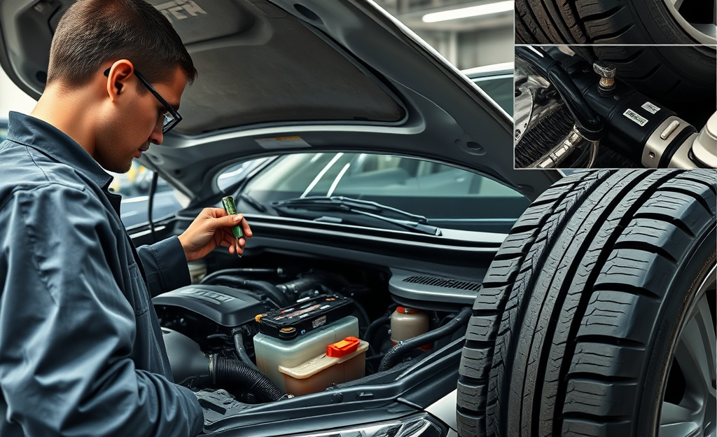 Verificação do Carro Antes de Viajar Para Segurança