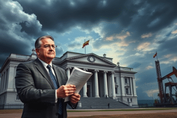 Imagem que representa a participação da Argentina na YPF e a decisão judicial em curso.