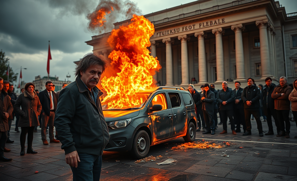 Homem Incendeia Renault Toros Durante Audiência