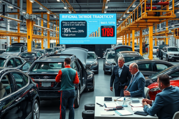 Mudanças nas tarifas de importação afetam a indústria automotiva na América do Norte.