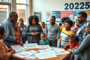 Gráfico mostrando a diminuição da violência armada com dados do Gun Violence Archive e intervenções eficazes.