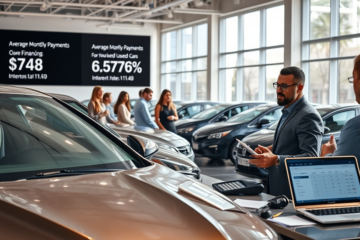 Compradores enfrentam desafios no mercado automotivo com pagamentos altos e juros elevados ao financiar carros.