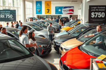 Imagem ilustrativa sobre a tendência de empréstimos de carro mais longos e o impacto dos preços elevados dos veículos.
