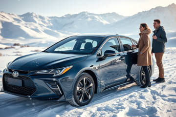 Veículo 2025 Hybrid XSE AWD pronto para neve com destaque para eficiência e desempenho.