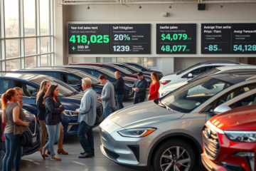 Imagem que ilustra os desafios e mudanças nas vendas de veículos leves em 2025, mostrando a dinâmica do mercado automobilístico.