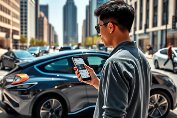 Imagem representativa da integração entre o aplicativo Wallet e o Car Key da Apple, destacando a conveniência e segurança das chaves digitais.