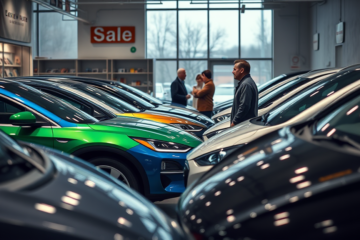 Imagem que ilustra a queda nos preços de veículos híbridos e elétricos usados, destacando a mudança no mercado e a ausência de incentivos fiscais.