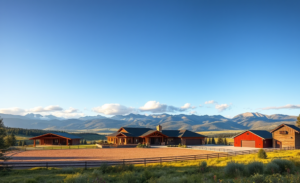 Propriedade montanhosa recém-construída com infraestrutura equestre de alta qualidade, situada em um cenário de montanha deslumbrante.