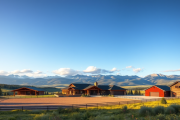 Propriedade montanhosa recém-construída com infraestrutura equestre de alta qualidade, situada em um cenário de montanha deslumbrante.