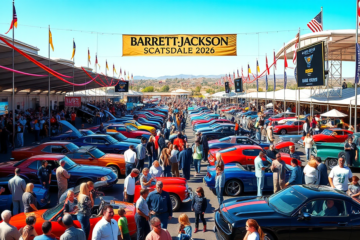 Barrett-Jackson Scottsdale 2026 leilão de automóveis com opções de streaming e eventos especiais.