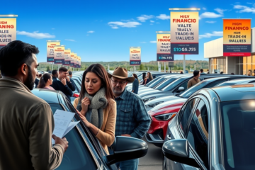 Imagem ilustrativa sobre a crescente dívida em trocas de veículos, destacando a falta de equidade que afeta os consumidores.