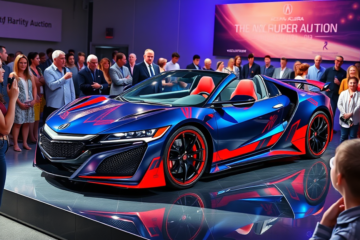 Acura NSX Roadster personalizado dos Vingadores em leilão para caridade.