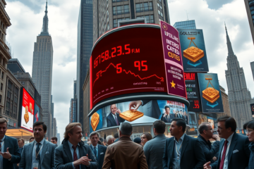 Graphic showing the decline of the dollar against the euro and its impact on global financial markets.