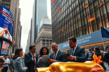 A visual representation of the economic shift influenced by the dollar decline and its effects on Wall Street and global finance.