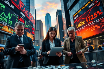 An illustration depicting the decline of the US dollar against the euro and its impact on the economy, highlighting inflation and interest rates.