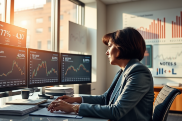 Graph showing U.S. Treasury yields and the impact of the jobs report.