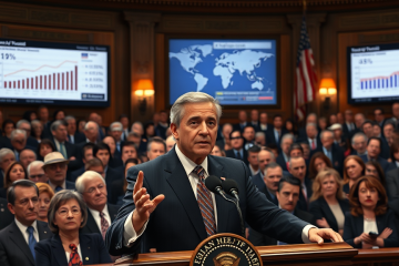 Illustration of a 401(k) retirement plan proposal and housing affordability concerns during the State of the Union address.