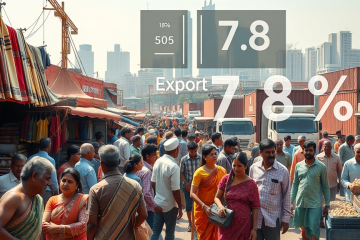An overview of India's economic growth and challenges, highlighting GDP growth rates and sectoral impacts.