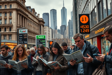 A visual representation of the impact of the Middle East conflict on energy prices and financial markets.