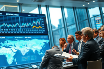 Illustration depicting the economic ramifications of the Middle East conflict on global markets and business sectors.