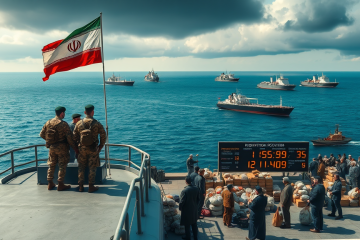 A visual representation of the economic impact of the blockade on Iran, highlighting currency devaluation, oil revenue loss, and potential negotiation outcomes.