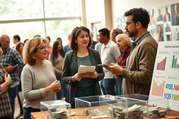 A visual representation of growth in charitable donations, emphasizing the increase in contributions and high-value donor impact.