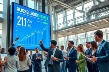 An overview of the Russell 2000 index performance highlighting its increase driven by semiconductor companies and AI infrastructure demand.