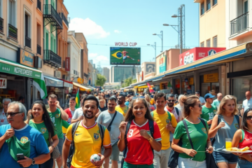 June jobs report showcasing potential growth due to the World Cup, including increases in the hospitality sector and overall job estimates.