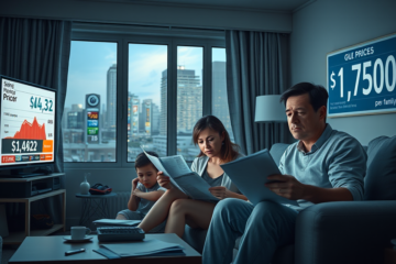 A visualization of the financial pressures facing U.S. consumers due to rising oil prices and bond yields.